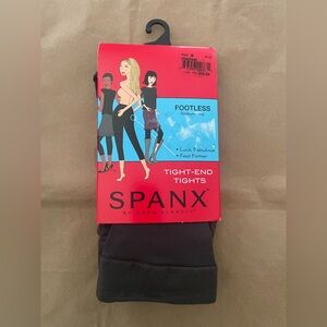 SPANX Tight-End Footless Tights. Size B Charcoal color. New in package.